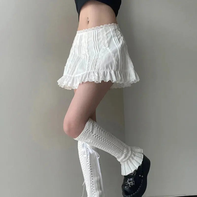 Coquette White Frill Skirt Solanj Studio