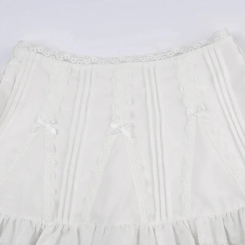 Coquette White Frill Skirt Solanj Studio