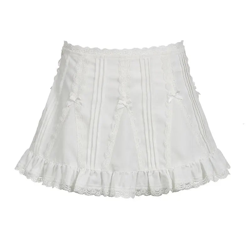 Coquette White Frill Skirt Solanj Studio
