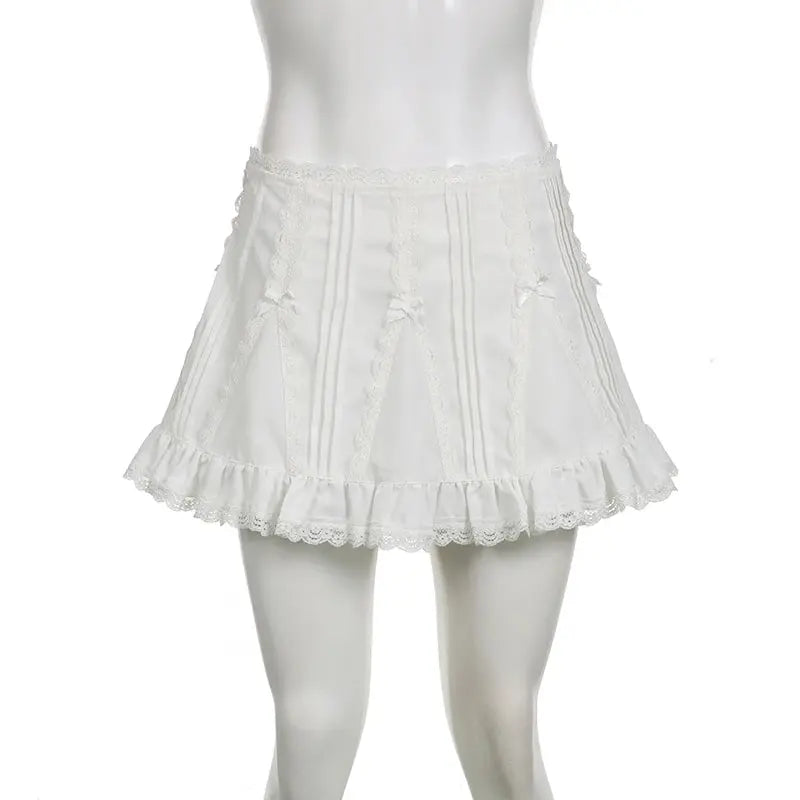 Coquette White Frill Skirt Solanj Studio