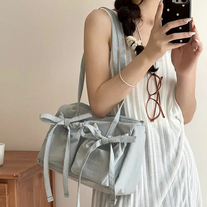 Coquette Lightweight Casual Nylon Shoulder Bag - Solanj Studio