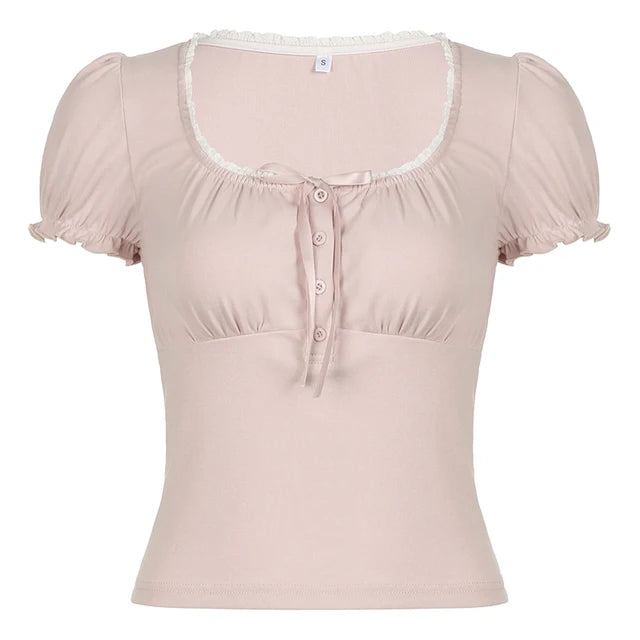 Pink Cute Bow Coquette Top My Store