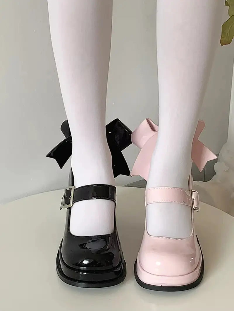 Chunky Bow Heels Solanj Studio