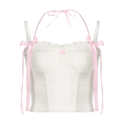 Cute White Bow Coquette Top My Store