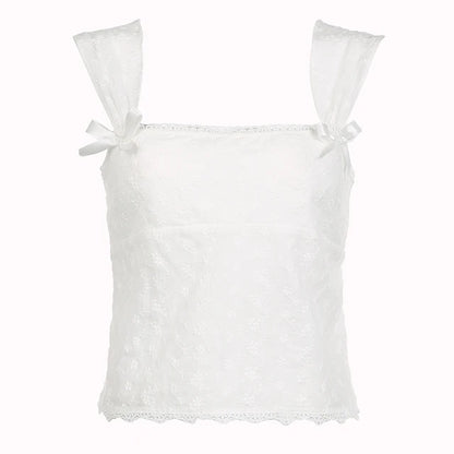 White Coquette Lace Tank Top My Store