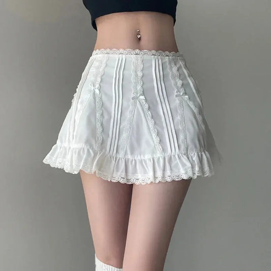 Coquette White Frill Skirt Solanj Studio