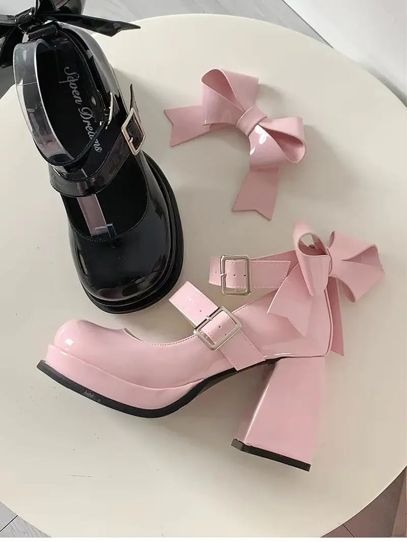 Chunky Bow Heels Solanj Studio