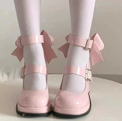 Chunky Bow Heels Solanj Studio